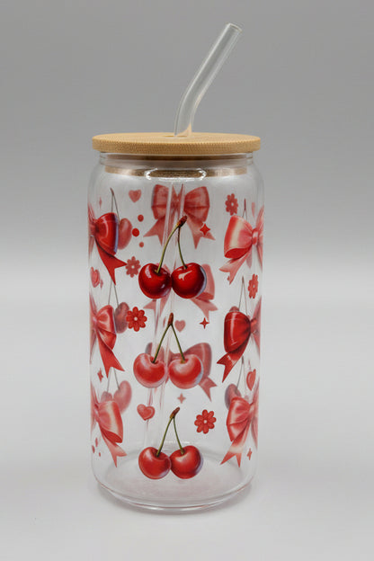 red bows and cherry cup